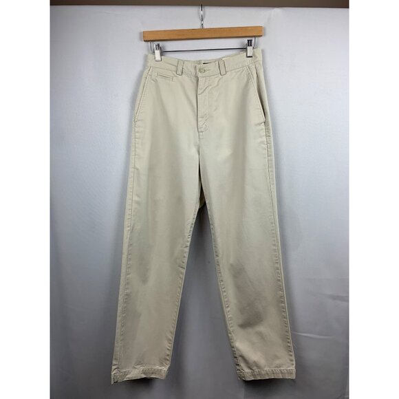 Dockers Mens Flat Front Khakis 40x32 Beige Cotton Trousers - Picture 1 of 5